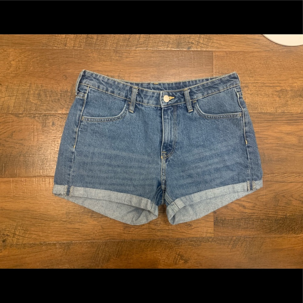 High rise jean shorts